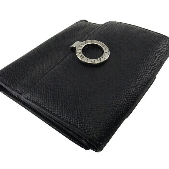 BVLGARI W Hook Wallet Bulgari Brugali Leather Authentic - Picture 3 of 12